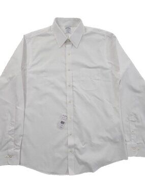 Brooks Brothers Regent Shirt Size 16 - 36/37 NEW Whit Button-Down Non-Iron NWT